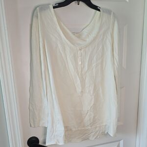 Soft Joie Cream 3/4 Sleeve Relaxed Blouse